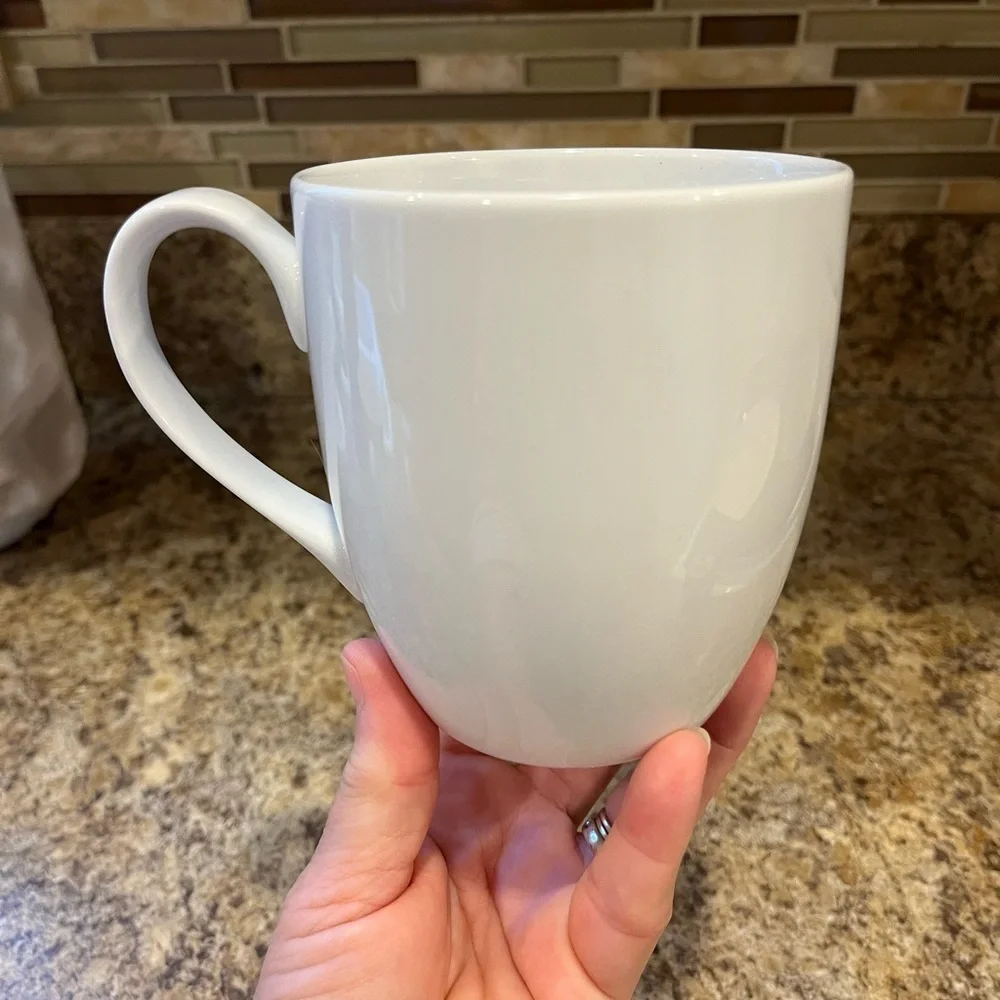 Crate&Barrel Classic White Mug Cup 16 oz.